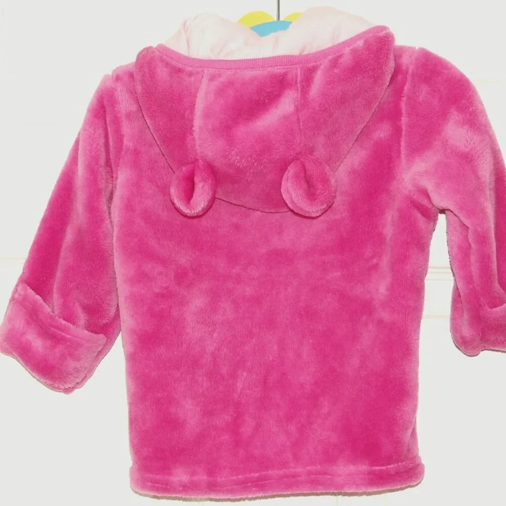 The Children's Place, 9-12M Baby Buttery Fleece Hoodie, Hot Pink